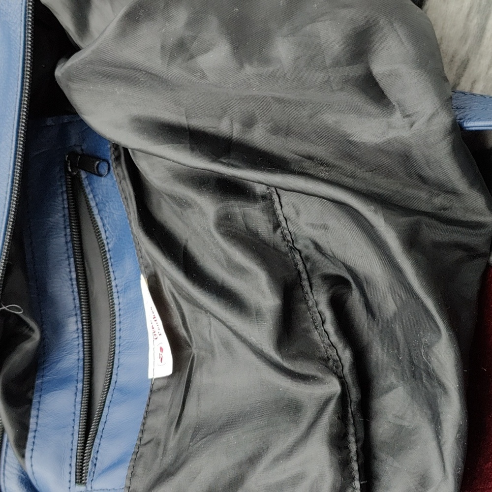 Blue/Purple Leather Bag - Picture 10 of 11